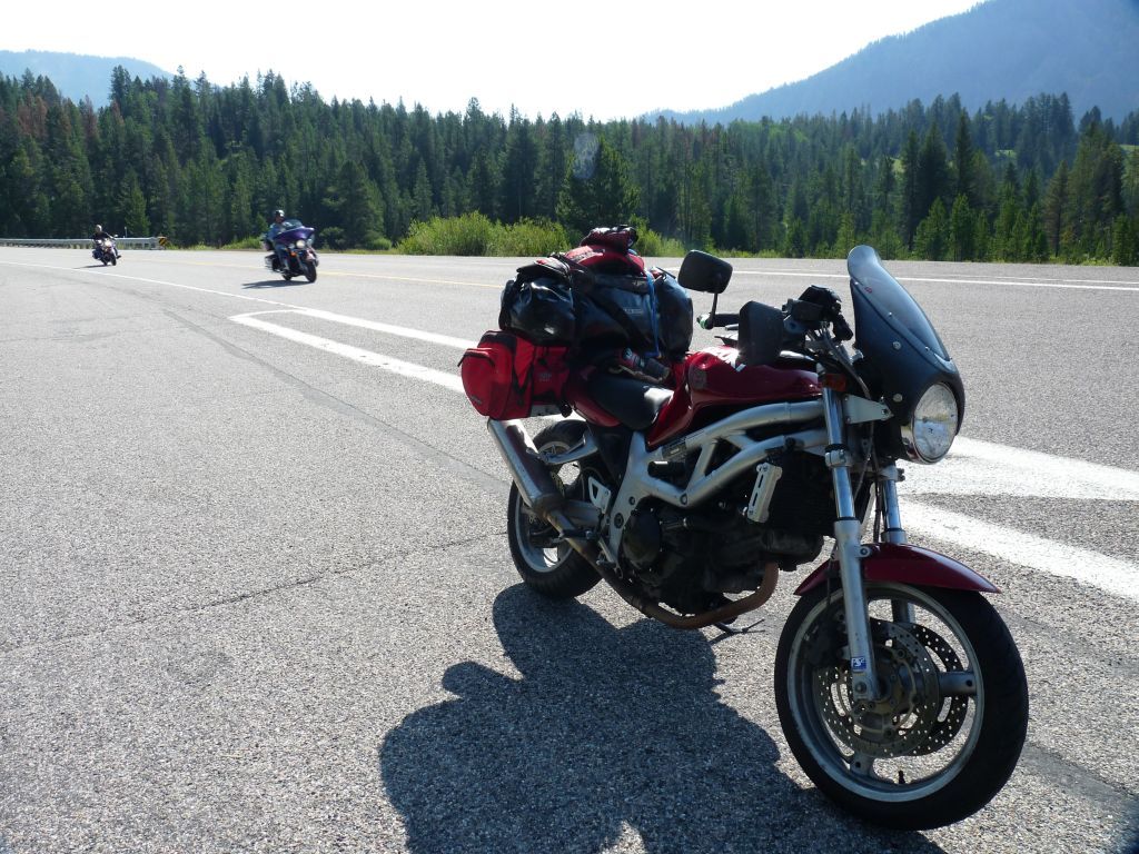 Riding through Galladin National Forest in Montana