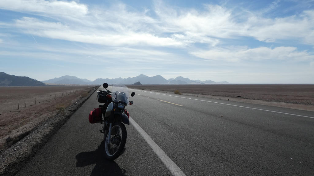 It was flat for hundreds of miles going towards Mexicali but the mountains were incredible!