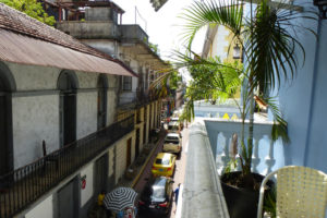 A view from the balcony of the Magnolia Inn, Casco Viejo, Panama