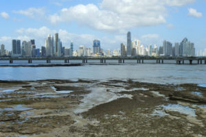 Panama City skyline off in the distance.