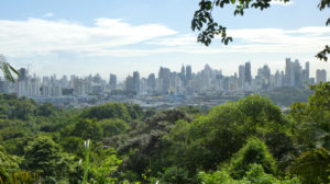 The city of Panama off in the distance.
